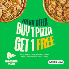 Maestro Pizza Buy 1 Get 1 FREE Promo Code Today | 50% OFF Coupon