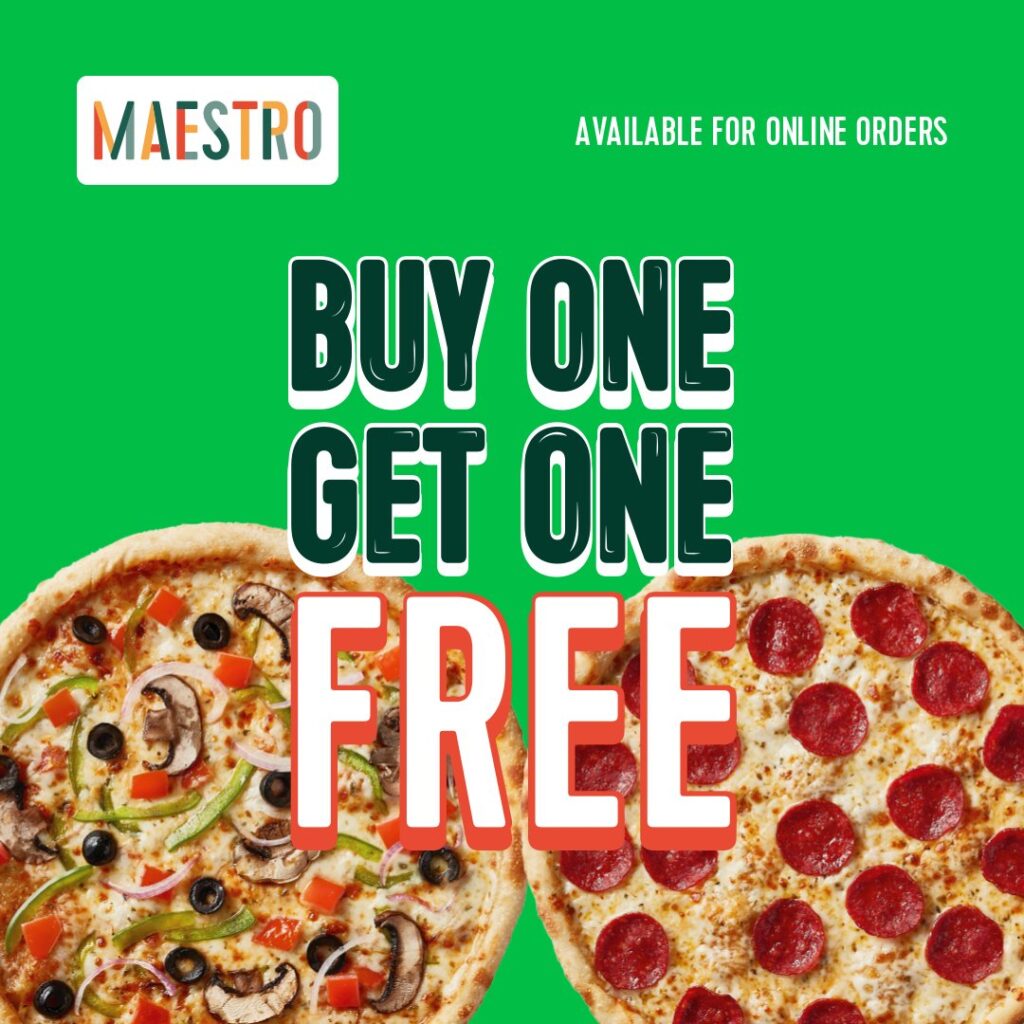 Maestro Pizza Buy 1 Get 1 FREE Promo Code Today | 50% OFF Coupon